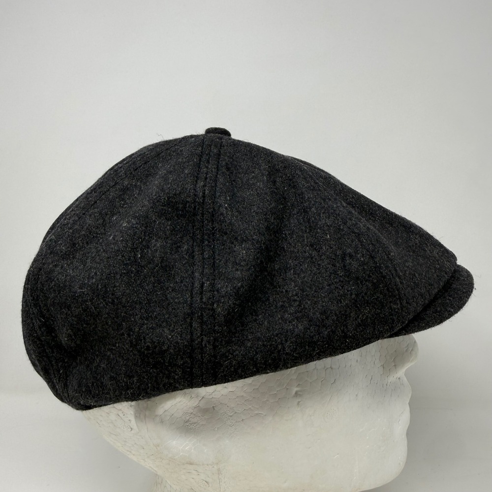 Goorin Bros Mens Wool Blend Newsboy Cap Charcoal Grey 8-Panel Flat Hat Large - Picture 3 of 12